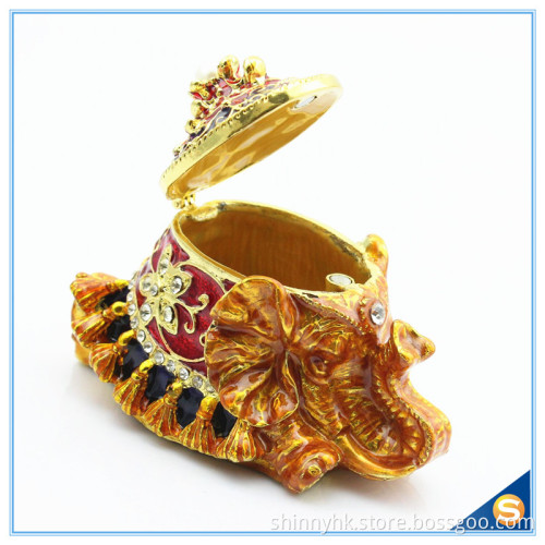 Fashion Elephant Design With Pearl High Quality Trinket Box Wholesale SCJ431